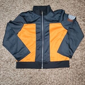 NARUTO SHIPPUDEN SHINOBI Full Zip Embroidered Track Jacket Boys LARGE